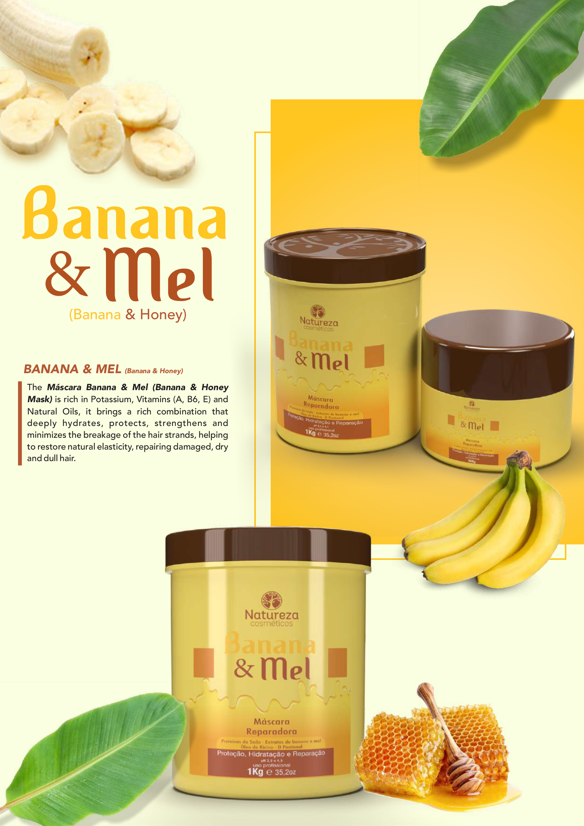 Banana & Honey Hair Mask (Natureza Cosmeticos 35oz)