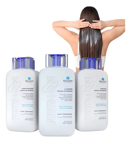 Kit de terapia de ozono: champú, mascarilla y acondicionador de 300 ml (10,14 oz)