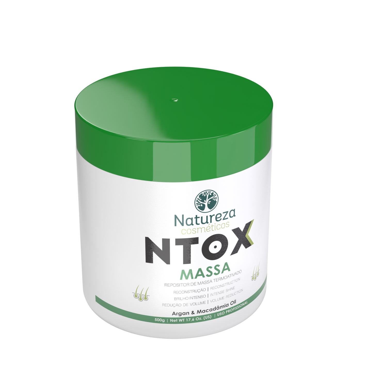 Natureza NTOX Hair Botox – Deep Repair & Anti-Aging Treatment with Hyaluronic Acid 500gr (17.6 fl.oz)