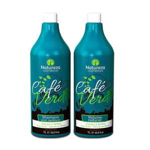 Café Verde Braziilian Keratin Treatment Kit (Includes Shampoo + Volume Reducer)