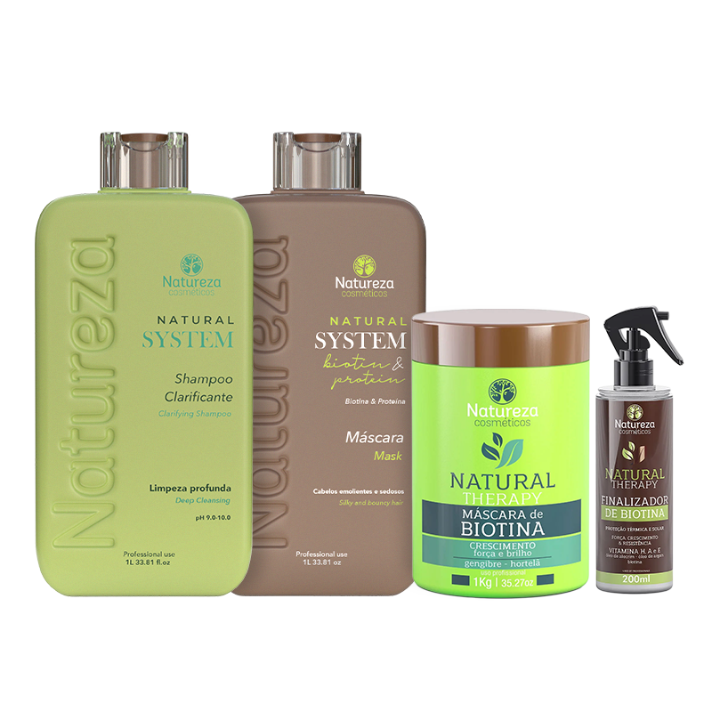 Natureza Cosméticos Escova de Biotina (Kit de Tratamento de