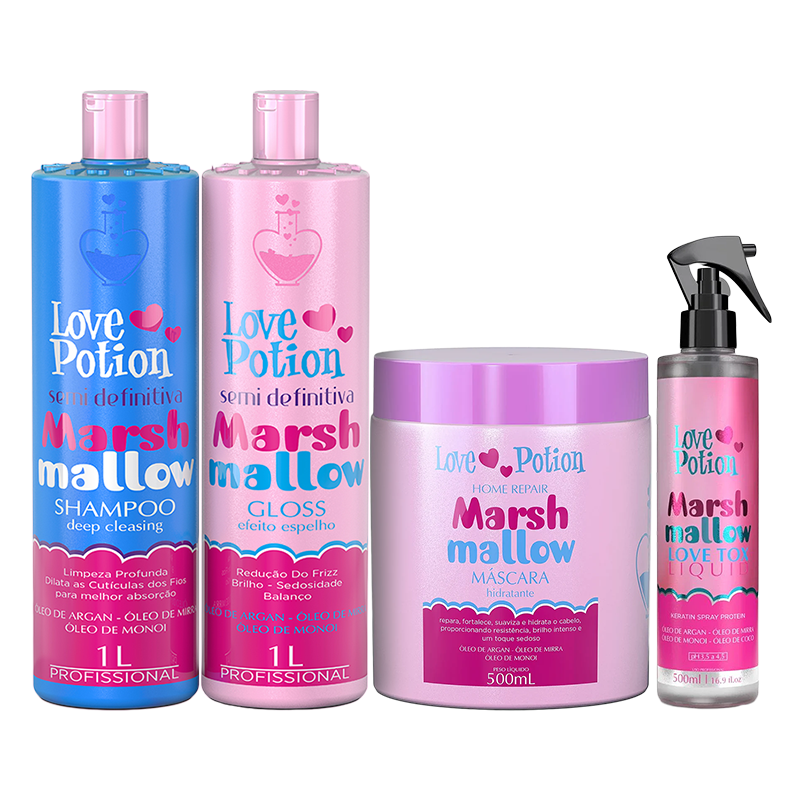 Marshmallow Bundle - Shampoo + Mask + Gloss + Liquid Tox