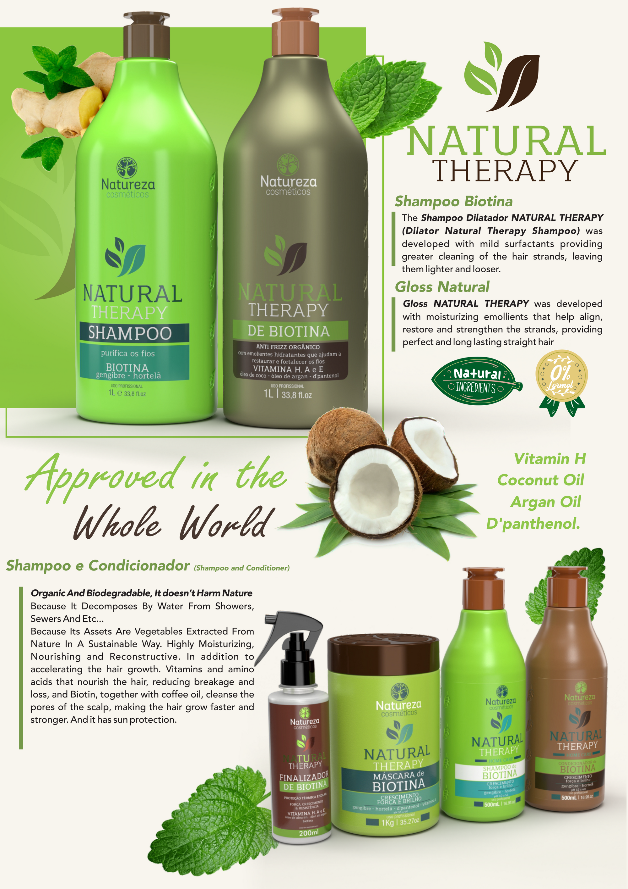Natural Therapy Biotina Bundle (Includes Shampoo, Keratin, Mask and Finalizer)