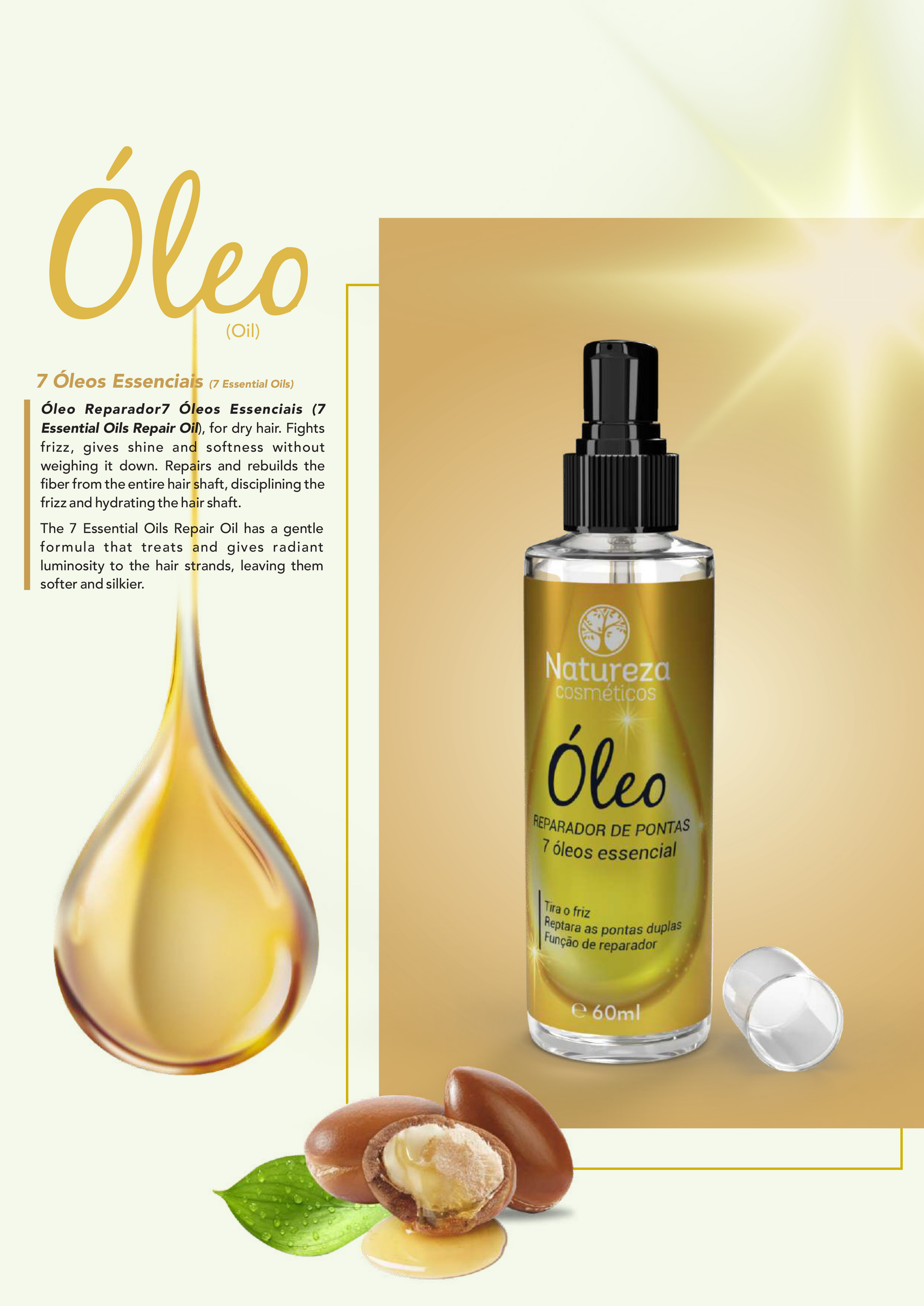Essential Hair Repair Oil (Natureza Cosmeticos - 7 Essential Oils)