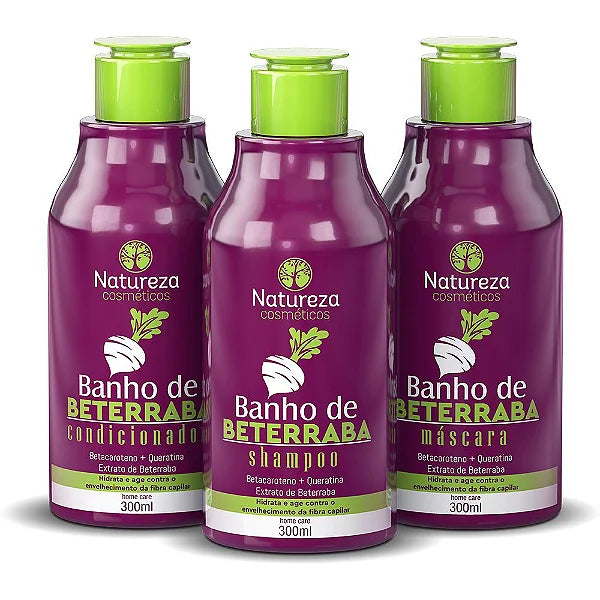 Banho de Beterraba Hair Care Kit (Natureza Cosmeticos Beet Bath Kit)