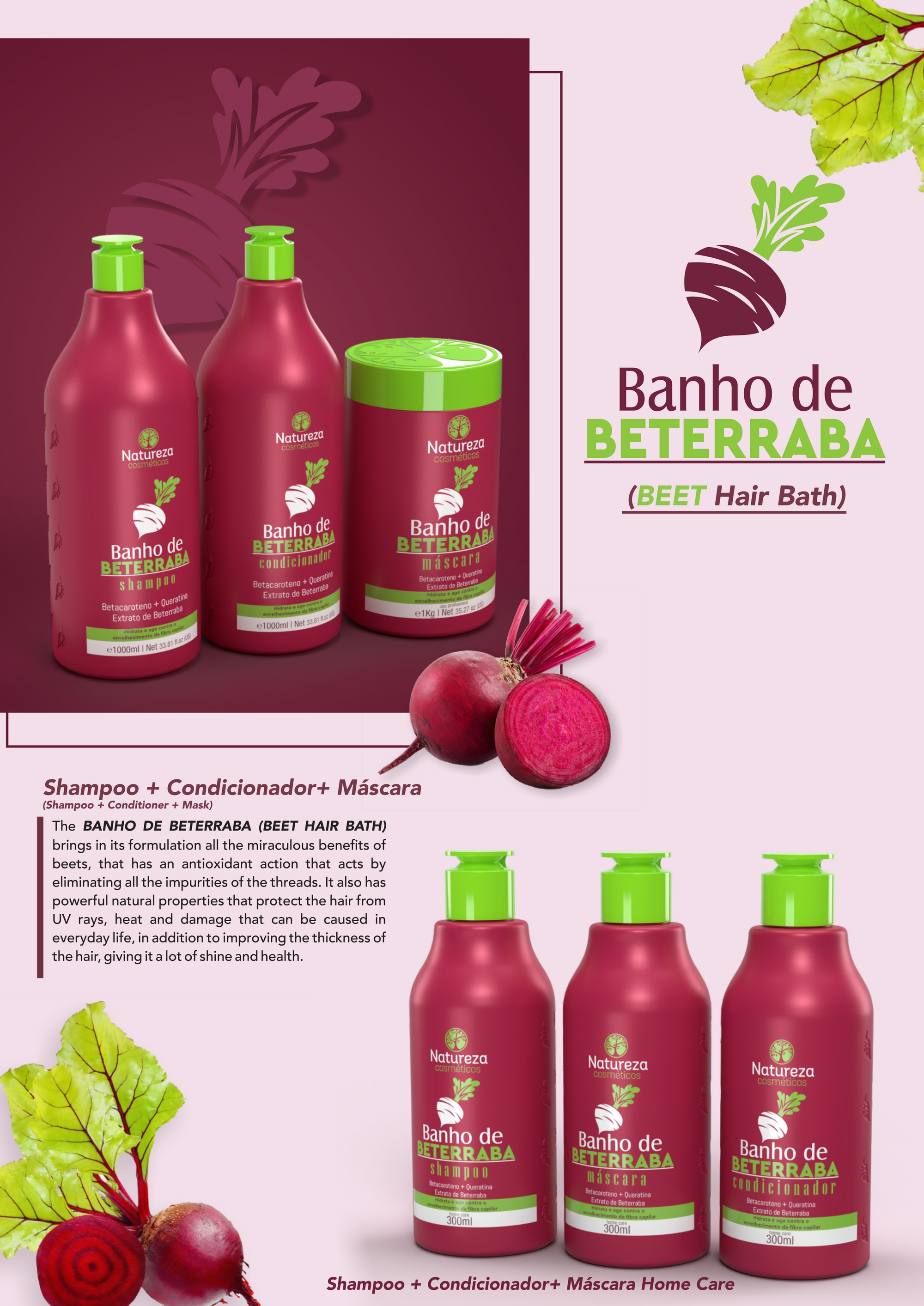 Banho de Beterraba - Natureza Cosmeticos