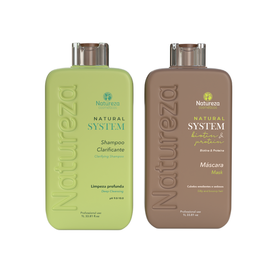 Biotin Natural Therapy Kit – Organic Keratin Hair Straightening System 1lt (33.81 fl.oz