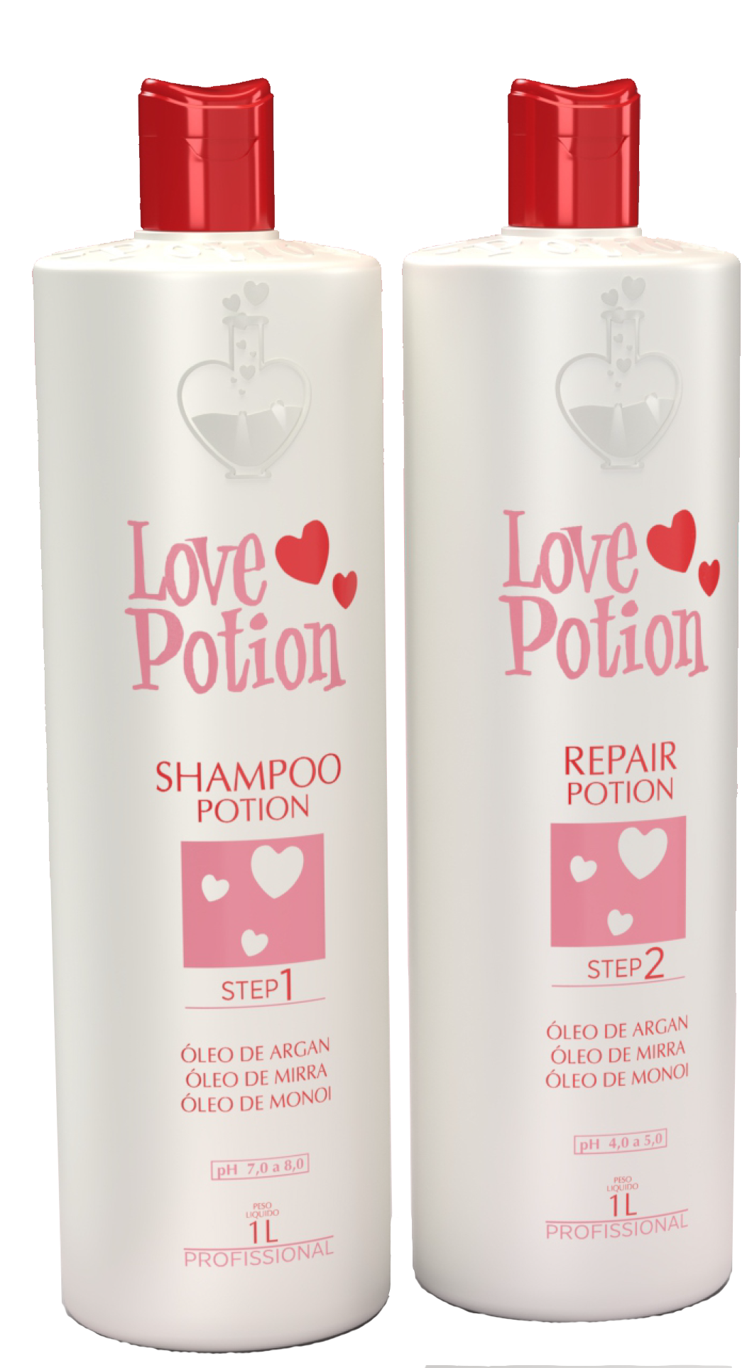 Ремонтный набор Love Potion для нанопластики (включает шампунь + формулу  восстановления) - Natureza USA