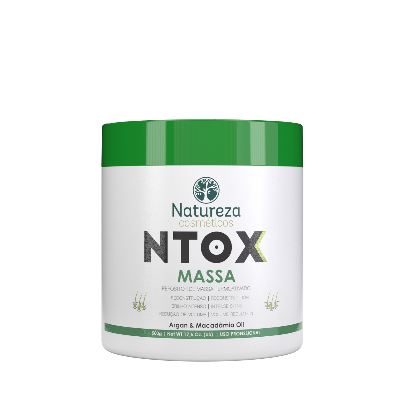 Natureza NTOX Hair Botox – Deep Repair & Anti-Aging Treatment with Hyaluronic Acid 500gr  (17.6 fl.oz)