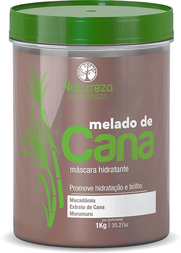 Máscara Melado de Cana (Natureza Cosmeticos Sugar Cane Hair Mask 35oz)