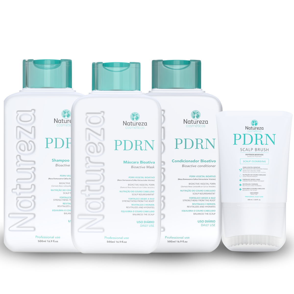 PDRN BIOACTIVE KIT - Shampoo + Mask + Cond+ Scalp Brursh