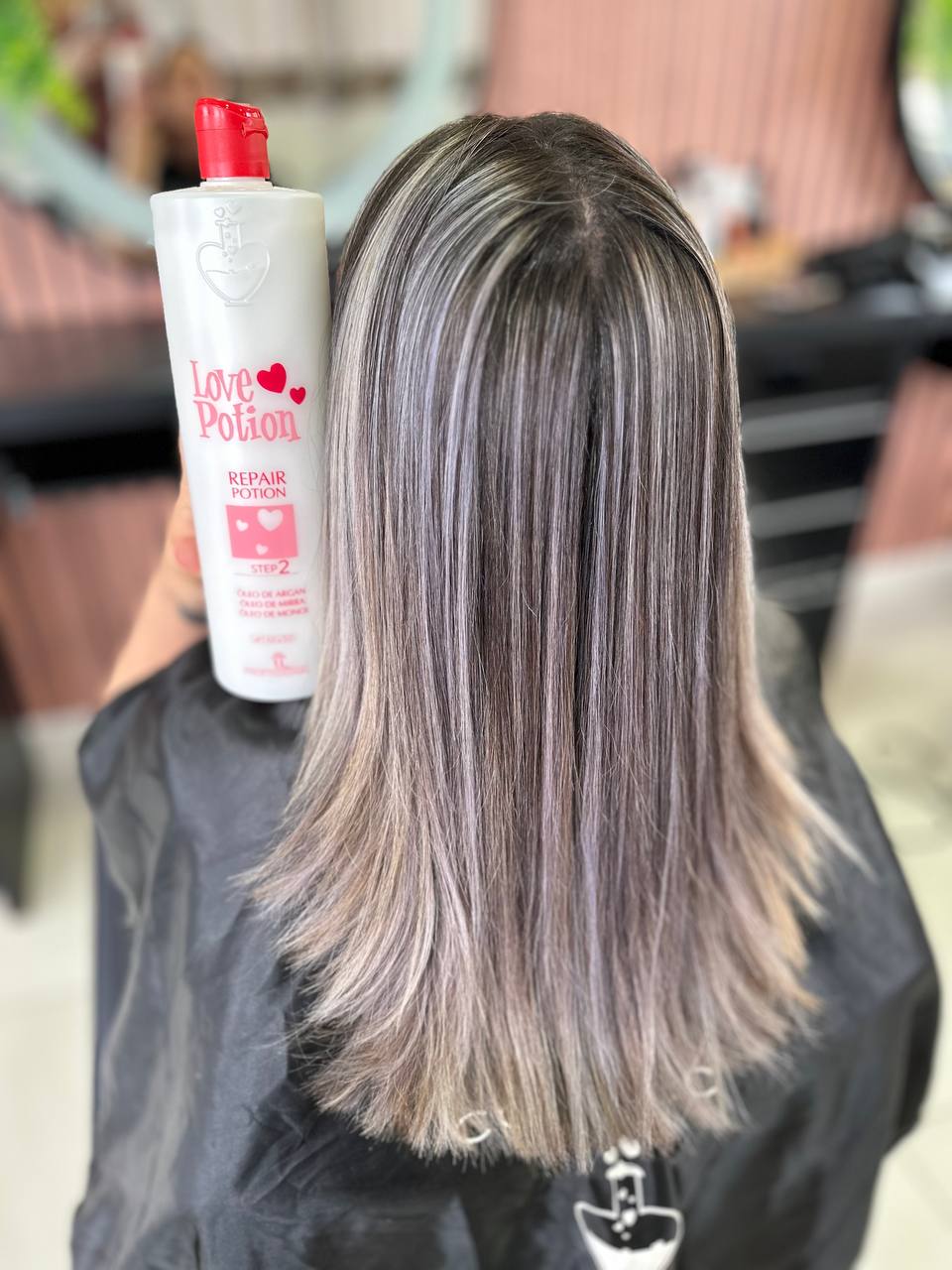 Kit de reparación capilar – Keratina brasileña para un cabello suave, brillante y alineado 1 litro (33,81 onzas líquidas)