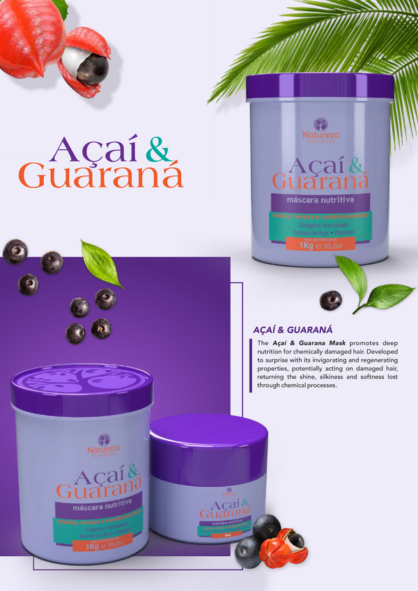 Açaí & Guarana Mask Hair Mask (Natureza Cosmeticos 35oz) - Natureza USA