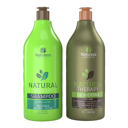 Biotin Natural Therapy Kit – Organic Keratin Hair Straightening System 1lt (33.81 fl.oz