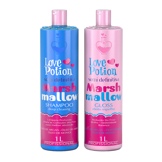 Semi Definitive Marshmallow Kit – Organic Hair Straightening System 1lt (33.81 fl.oz)