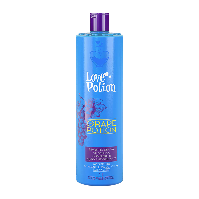Poción de uva – Tratamiento alisador orgánico para el cabello de Love Potion 1 litro (33,81 onzas líquidas)