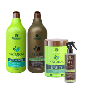 Natural Therapy Biotina Bundle (Includes Shampoo, Keratin, Mask and Finalizer)