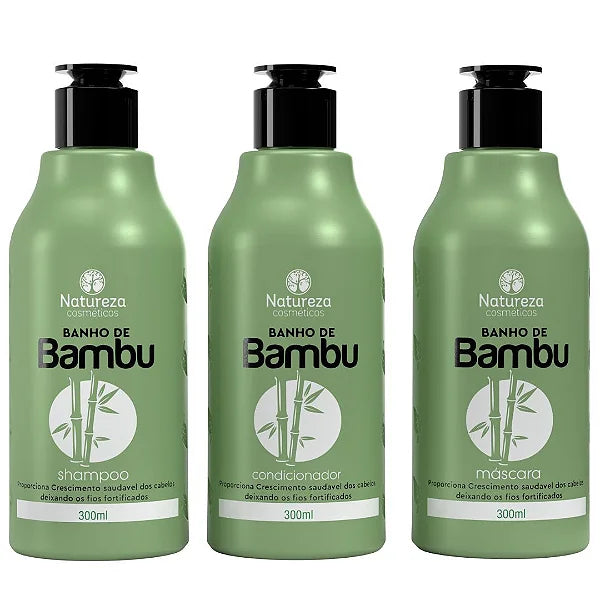 Kit Home Care para Lavagem de Cabelo em Bambu (Natureza Cosméticos - Banho De Bambu)