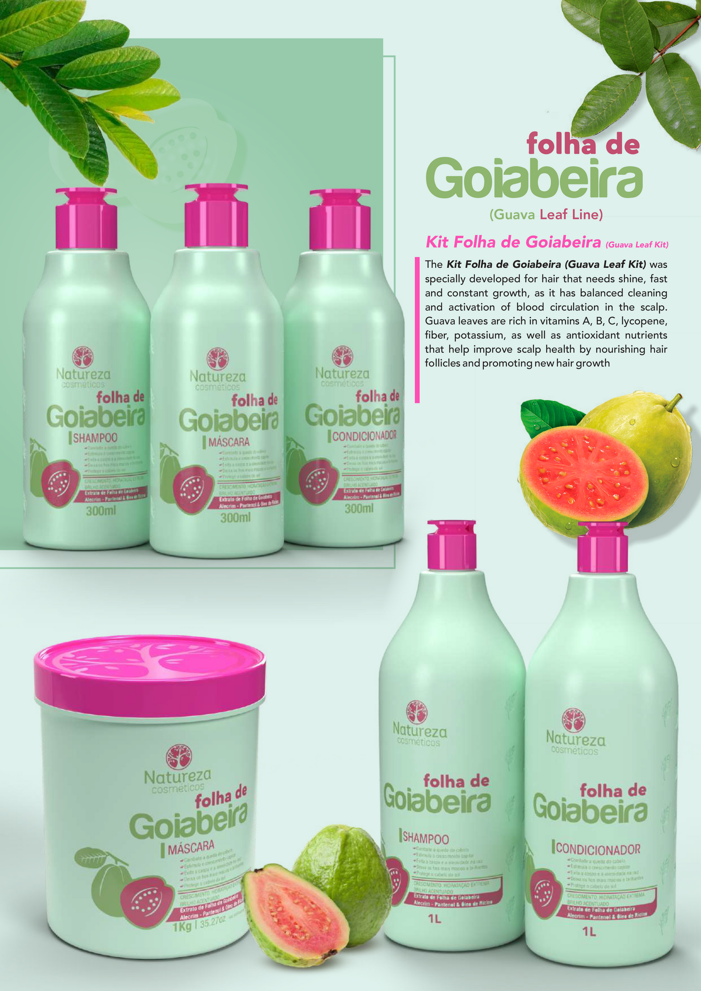 Folha de Goiabeira (Kit Home Care Folha de Goiabeira da Natureza Cosméticos)